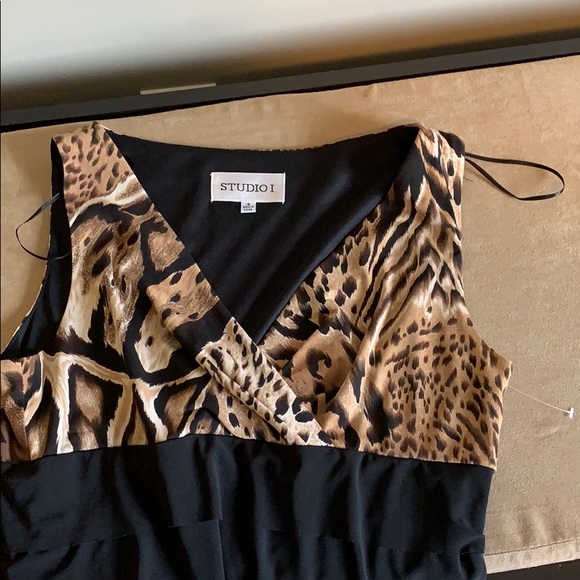 Black and leopard print dress - Picture 6 of 6